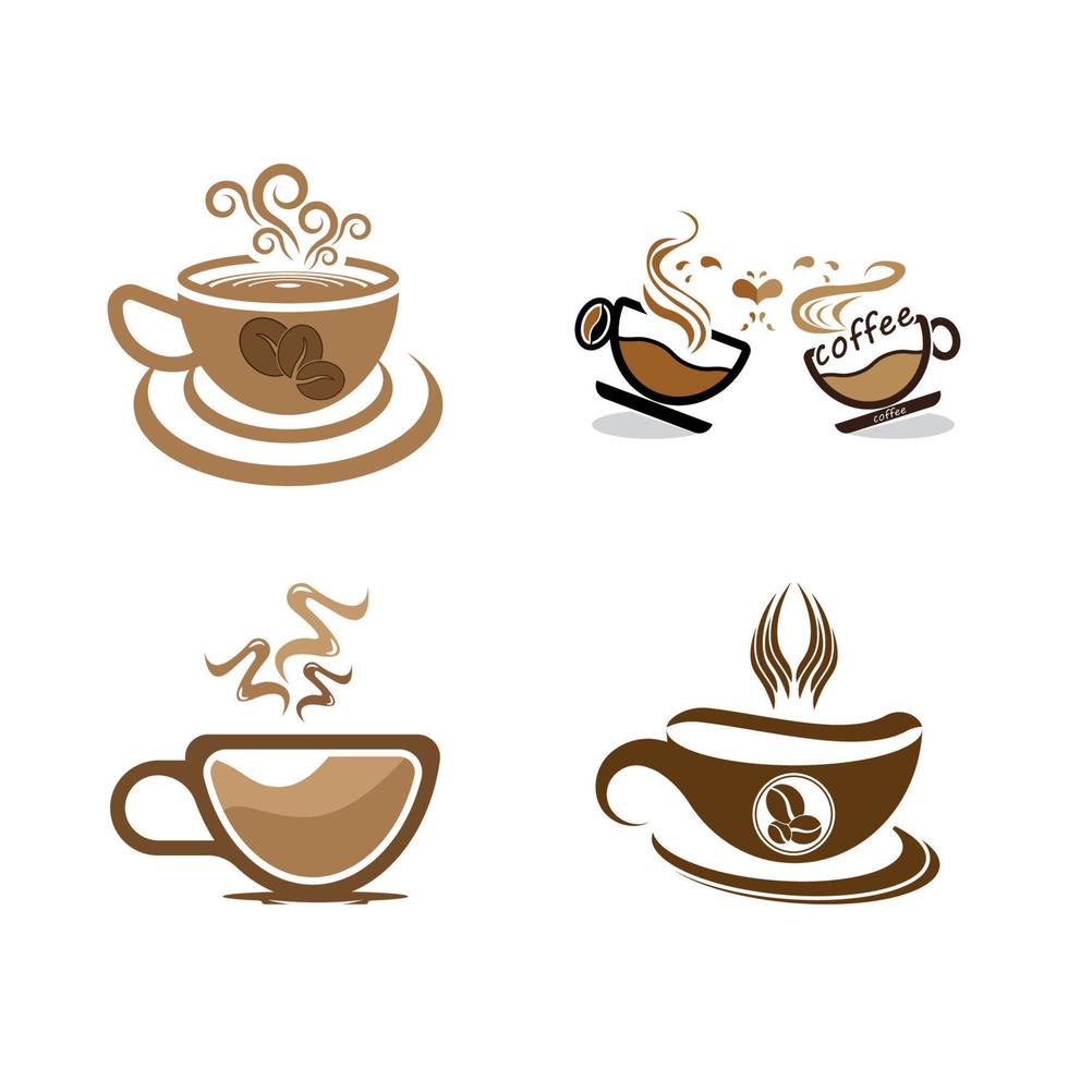 koffiekopje logo sjabloon vector