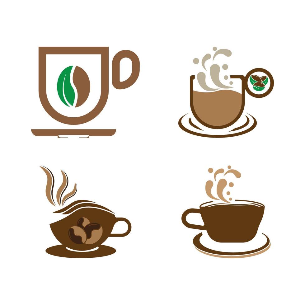 koffiekopje logo sjabloon vector