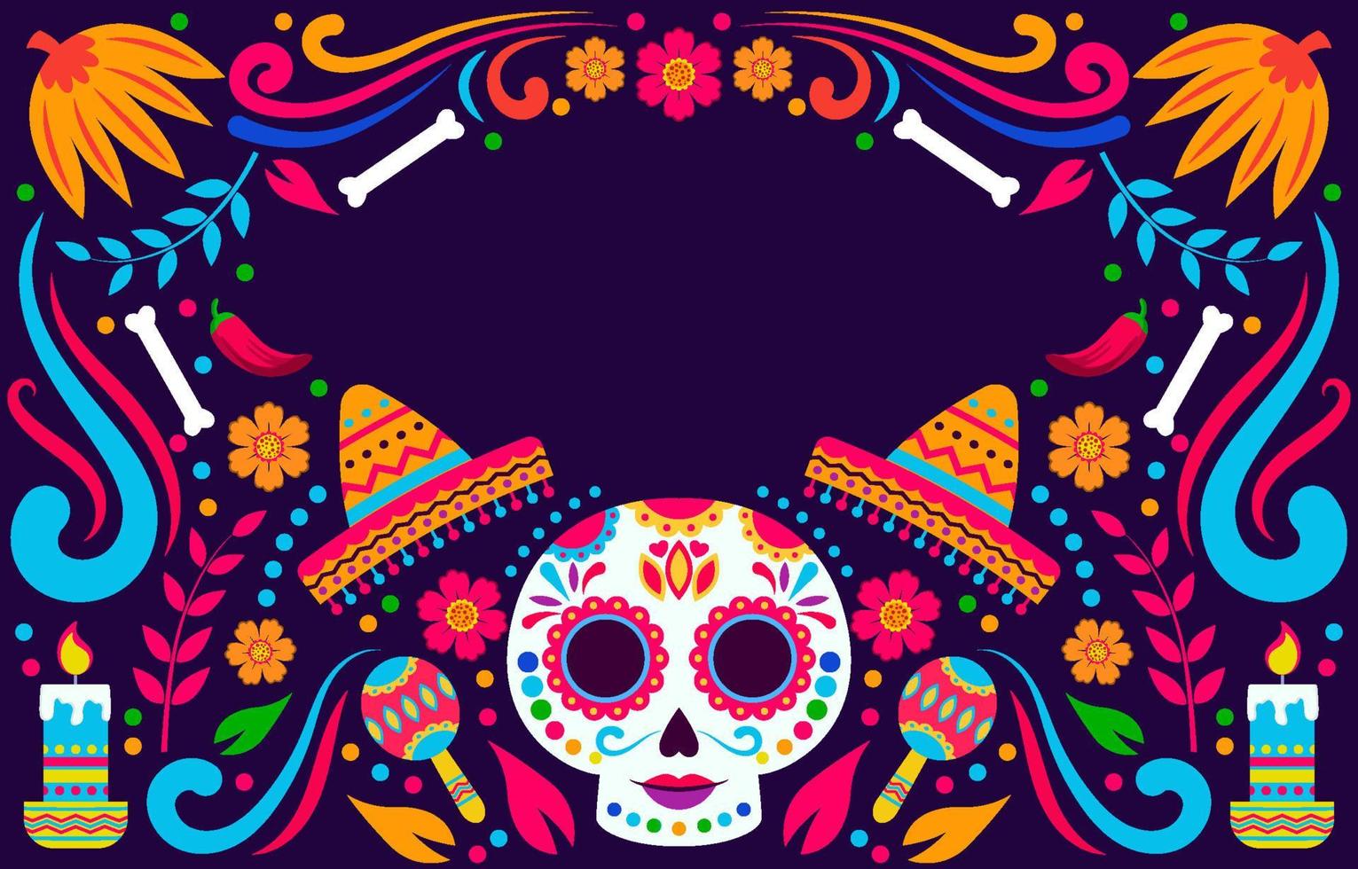 dia de los muertos achtergrond vector