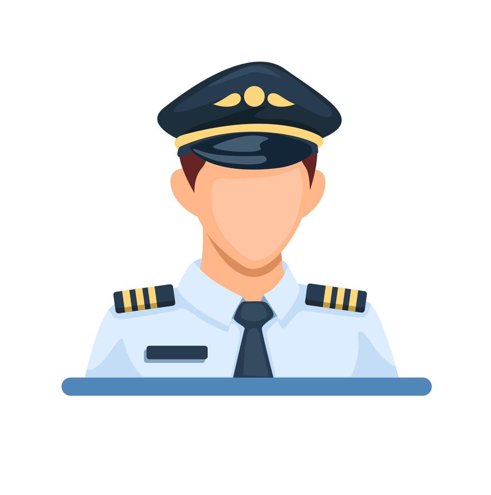 piloot figuur karakter symbool cartoon illustratie vector
