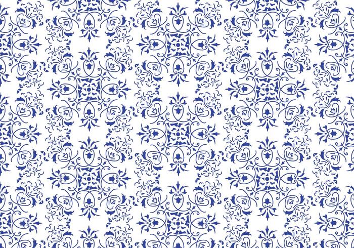 Blauwe Bloemen Achtergrond Vector