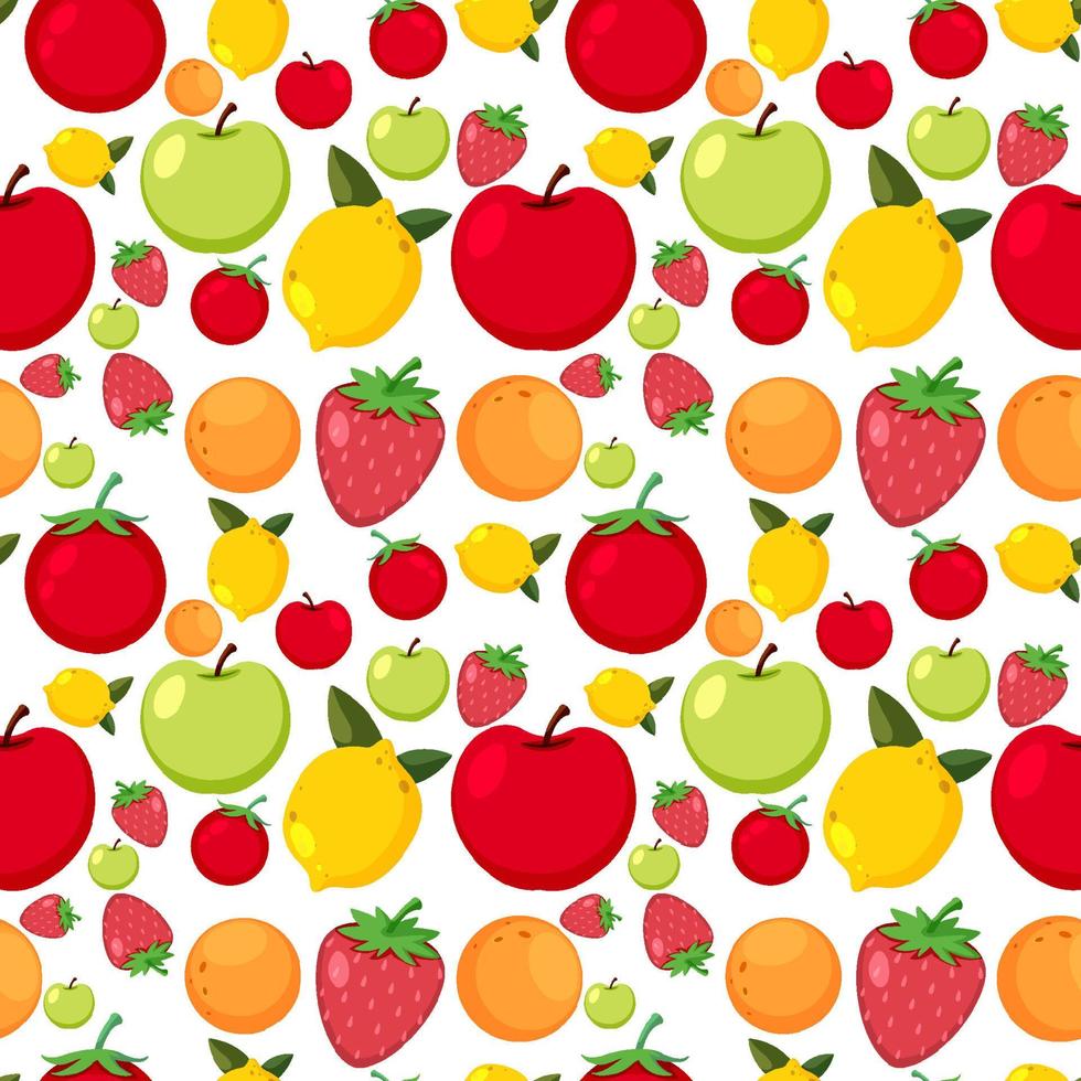 cartoon fruit naadloos patroon vector