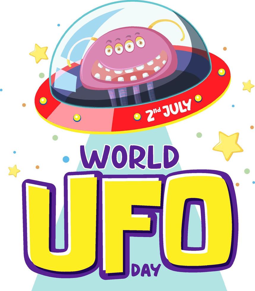 wereld ufo dag posterontwerp vector