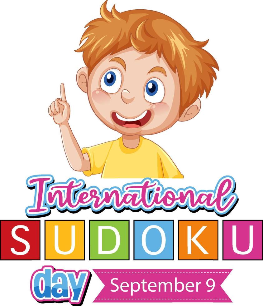 internationale sudoku dag 9 september vector