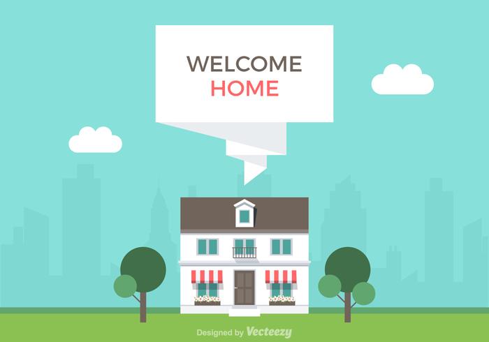 Gratis Welkom Home Vector Illustratie