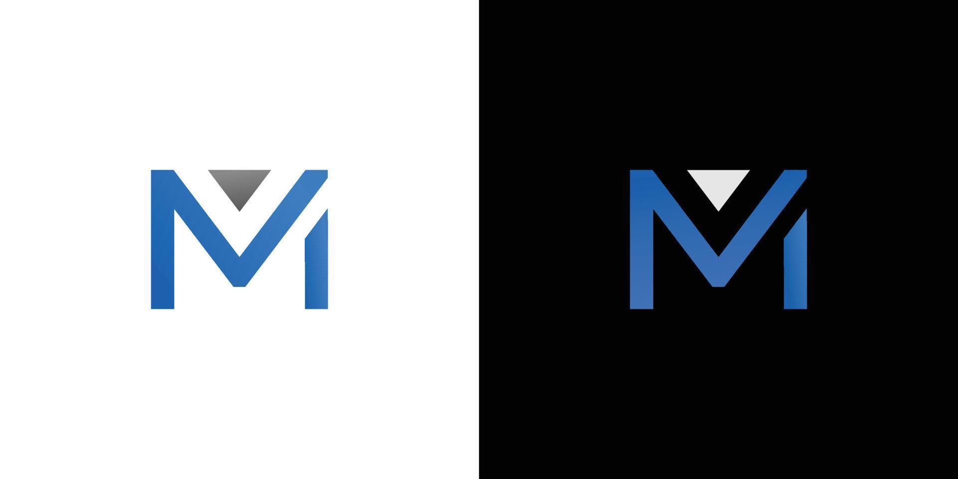 modern en verfijnd m-initialen logo-ontwerp vector