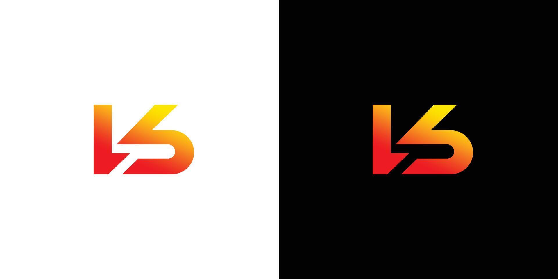 modern en aantrekkelijk versus initialen logo-ontwerp vector