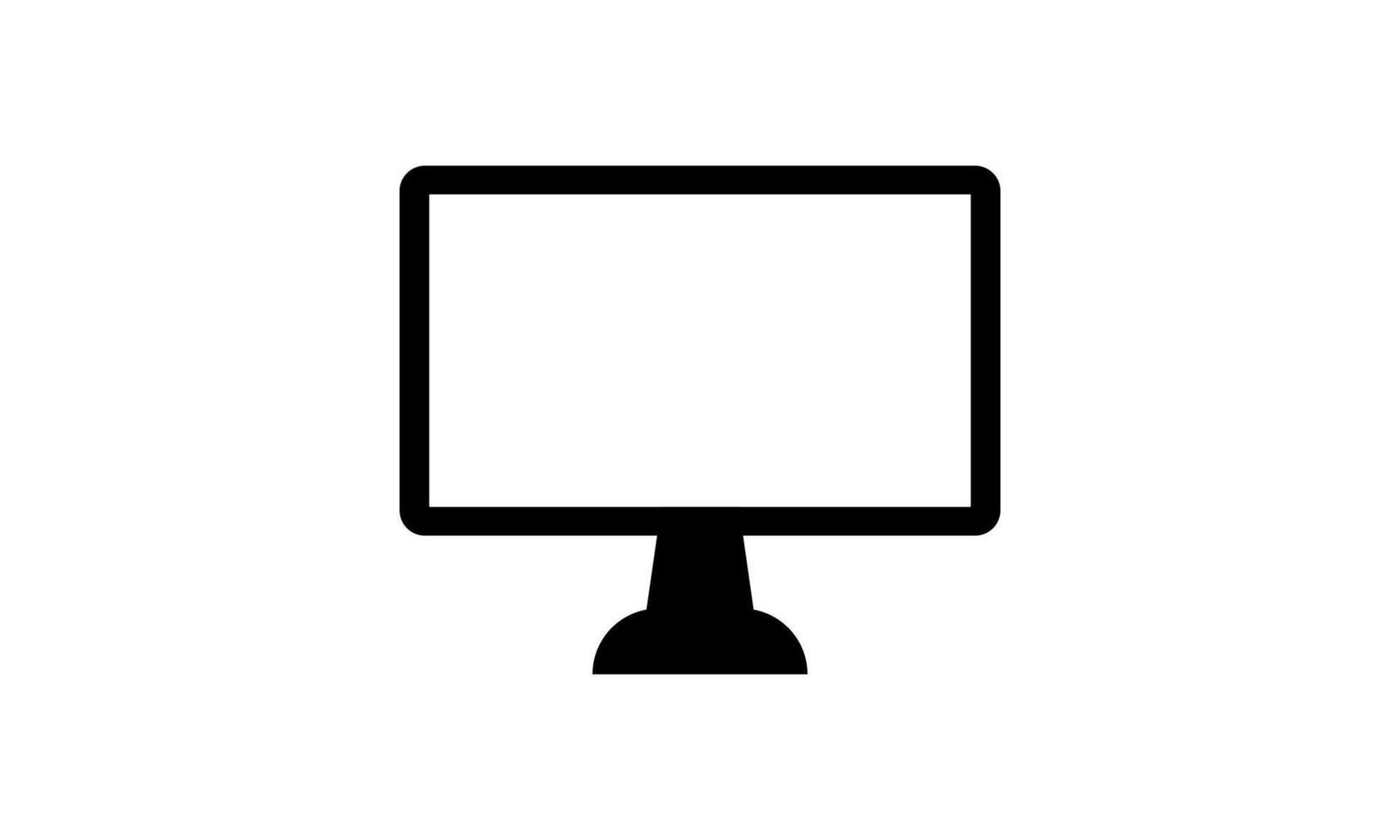 monitor scherm logo ontwerp vectorillustratie. vector