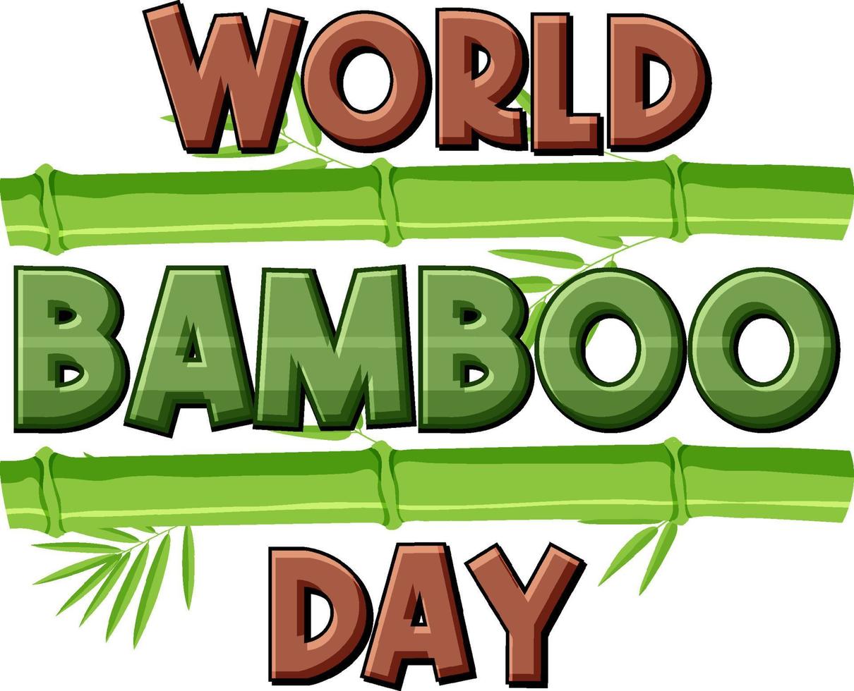 wereld bamboe dag 18 september bannerontwerp vector
