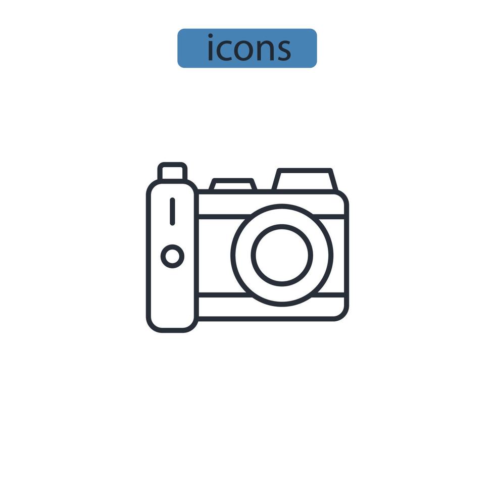 fotografie pictogrammen symbool vectorelementen voor infographic web vector