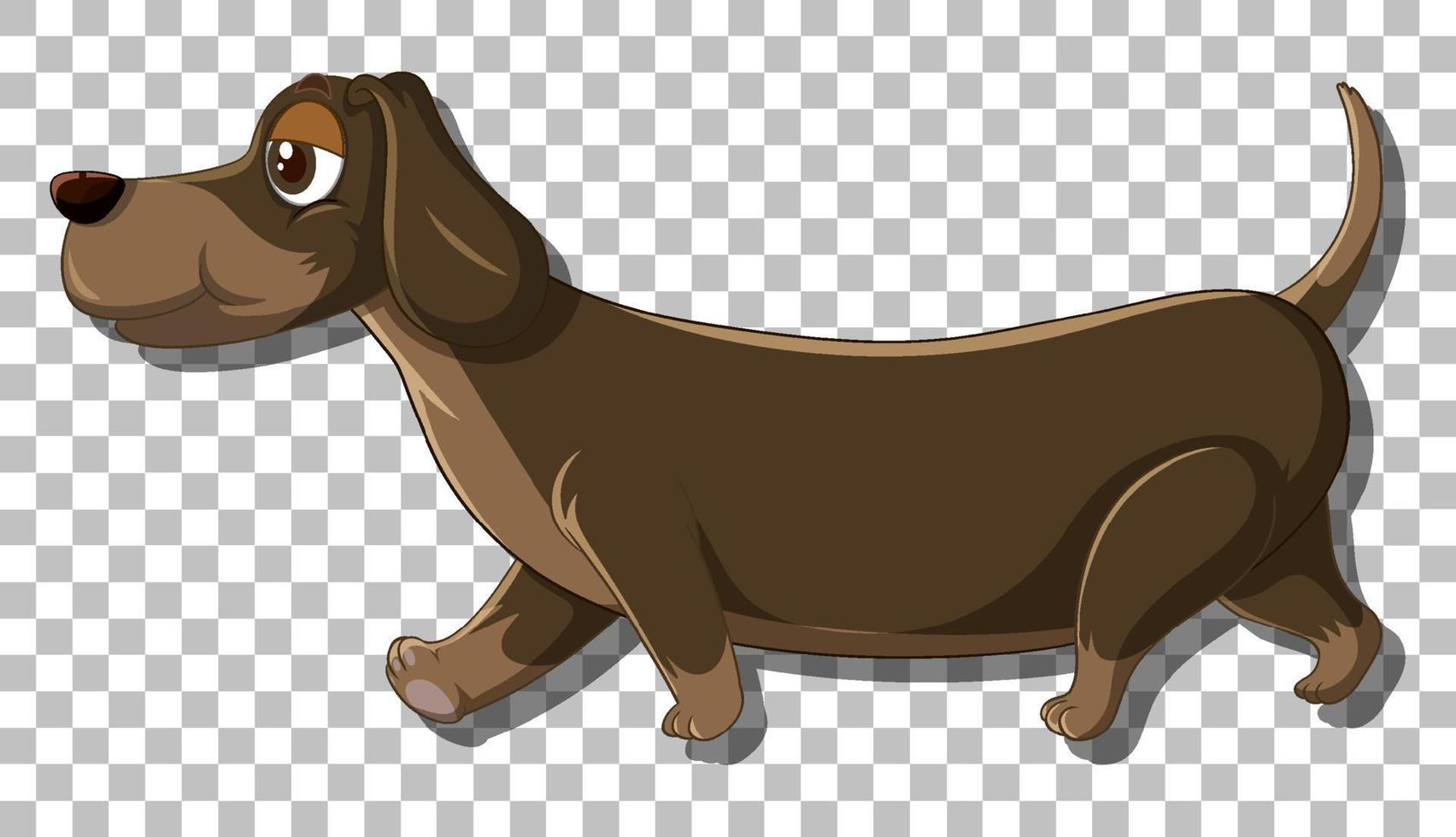 teckel hond stripfiguur vector