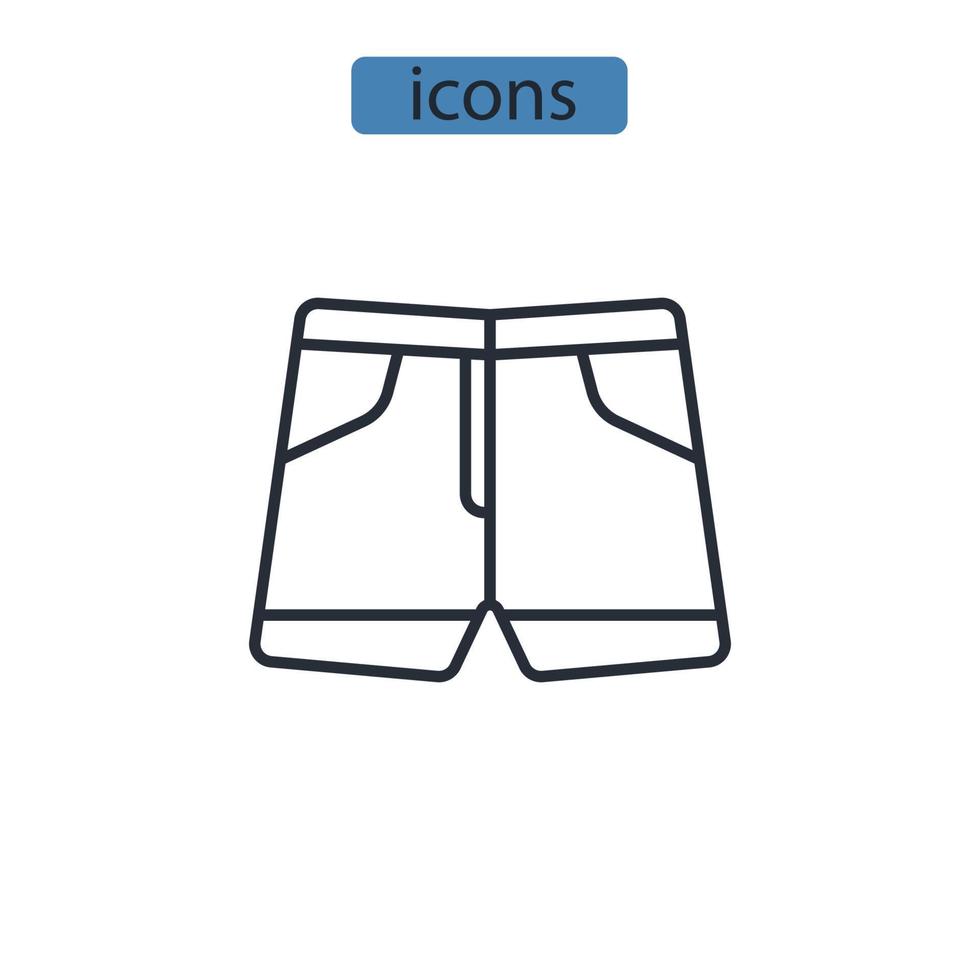 korte broek pictogrammen symbool vectorelementen voor infographic web vector
