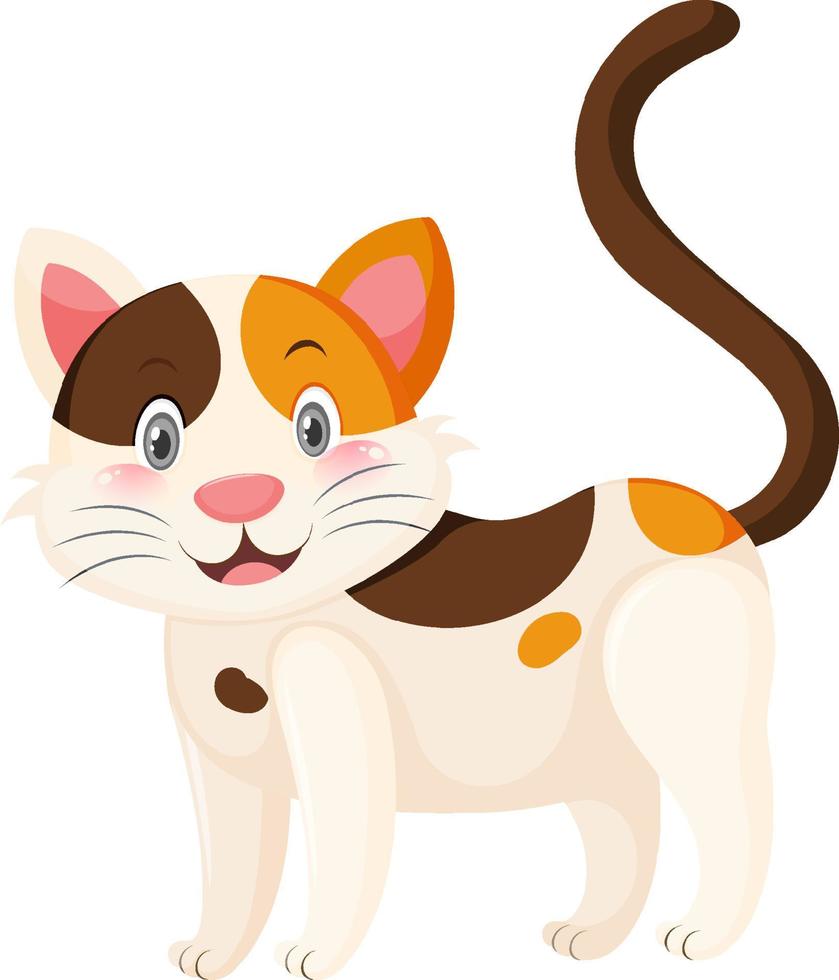 kleine schattige kat in cartoonstijl vector