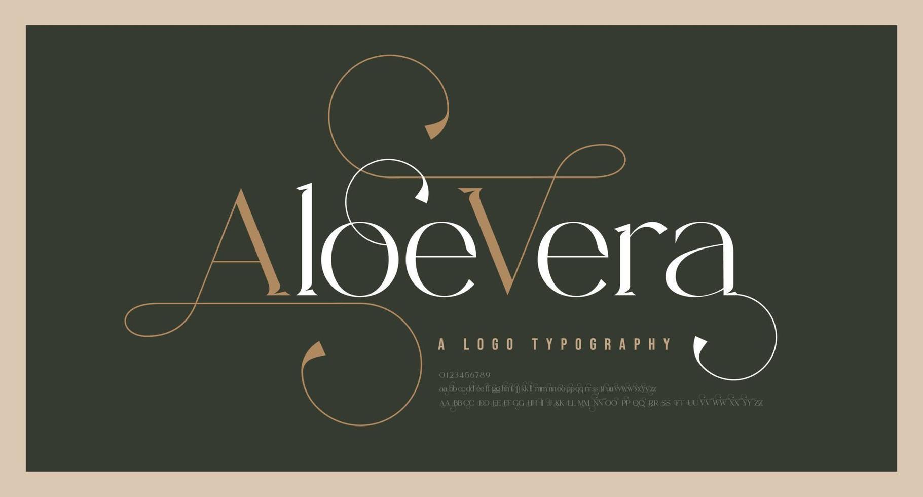 luxe bruiloft alfabet letters lettertype en nummer. typografie elegante klassieke belettering serif-lettertypen decoratieve vintage retro met staarten concept. vector illustratie