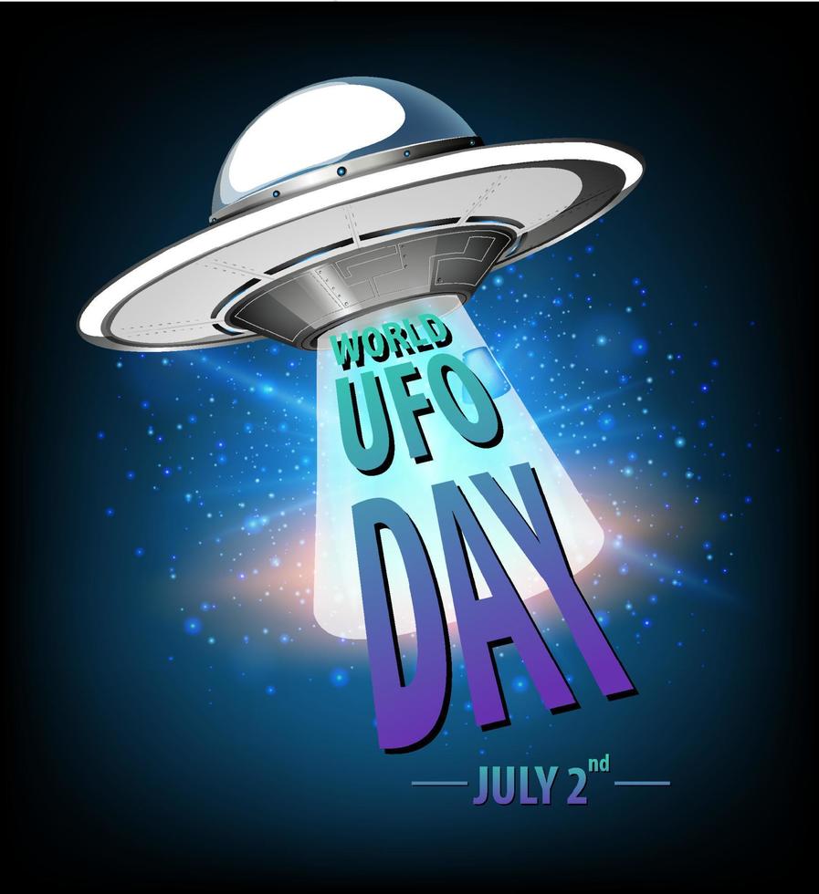wereld ufo dag poster banner vector