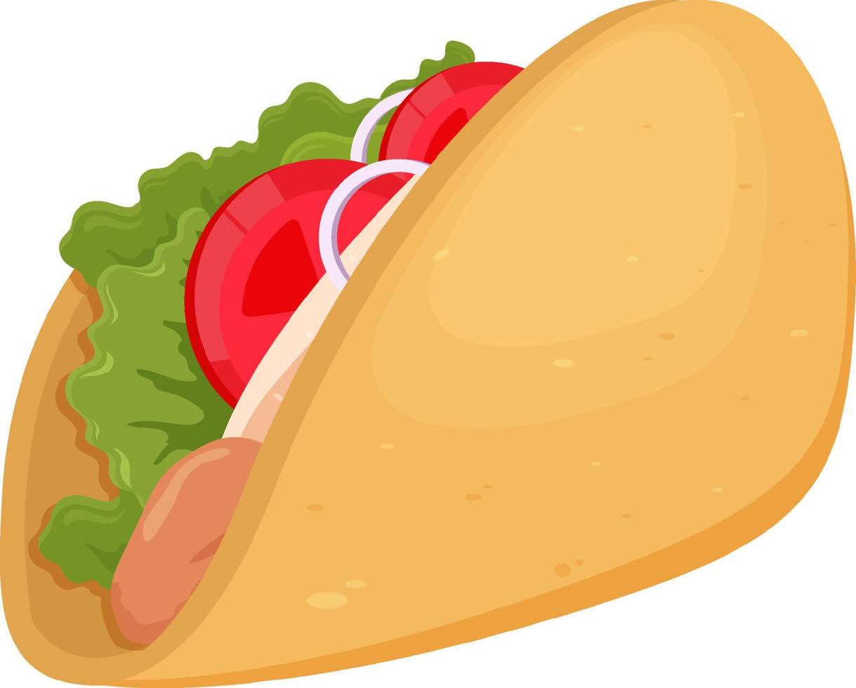 taco in cartoonstijl vector