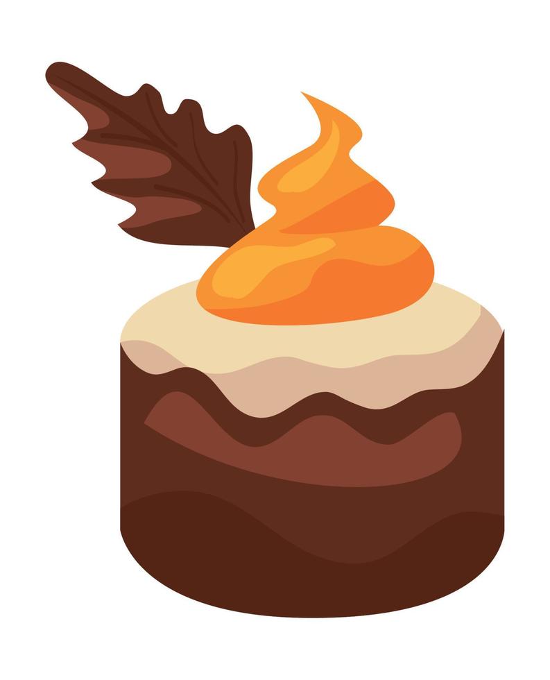 herfst seizoen zoete cake vector