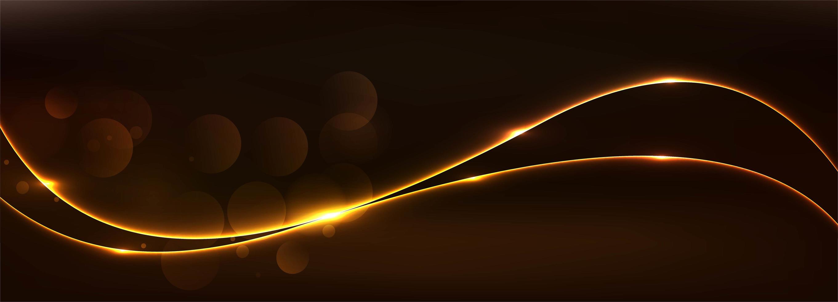 abstracte gouden gloeiende golfbanner vector