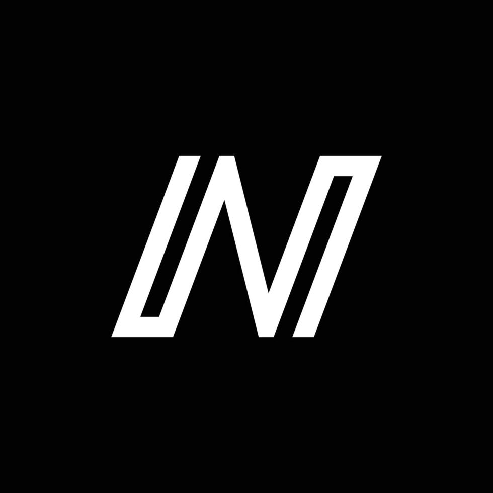 modern letter n monogram logo-ontwerp vector