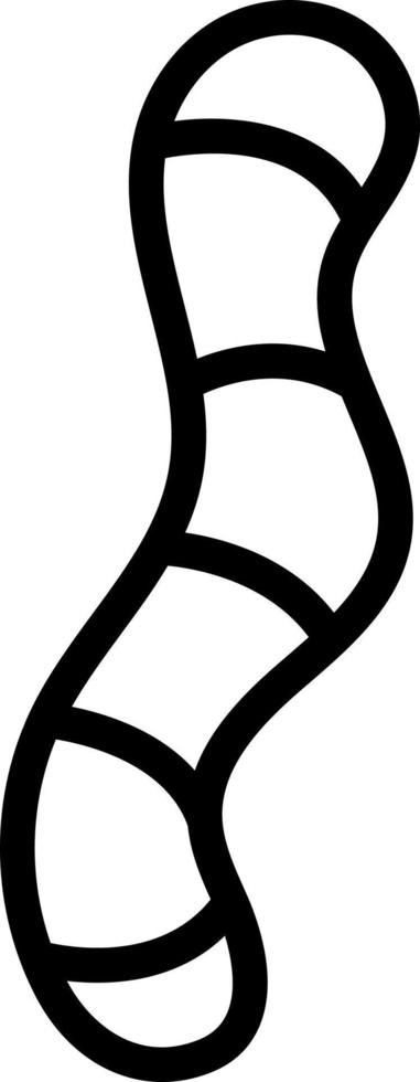 worm getekend met een lijn. vector