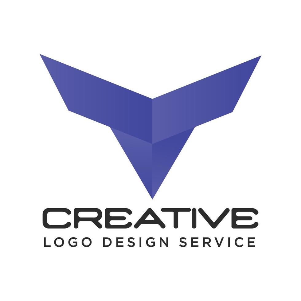 gradiënt letter t technologie logo vector