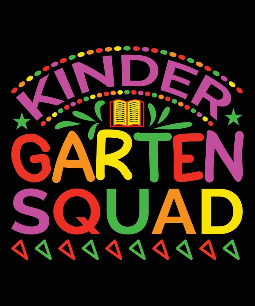 kindergarten squad t-shirt ontwerp vector