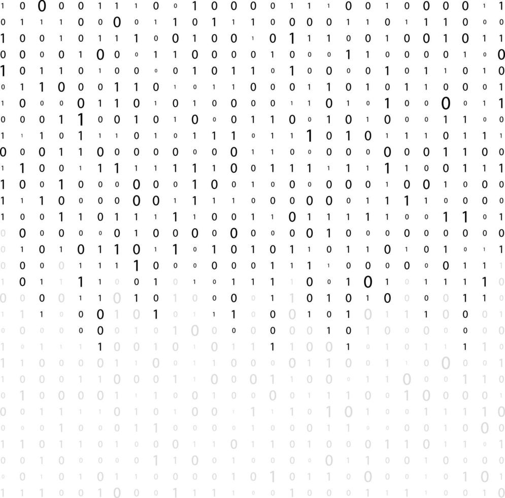 binaire code nul een matrix witte achtergrond mooie banner wallpaper vector