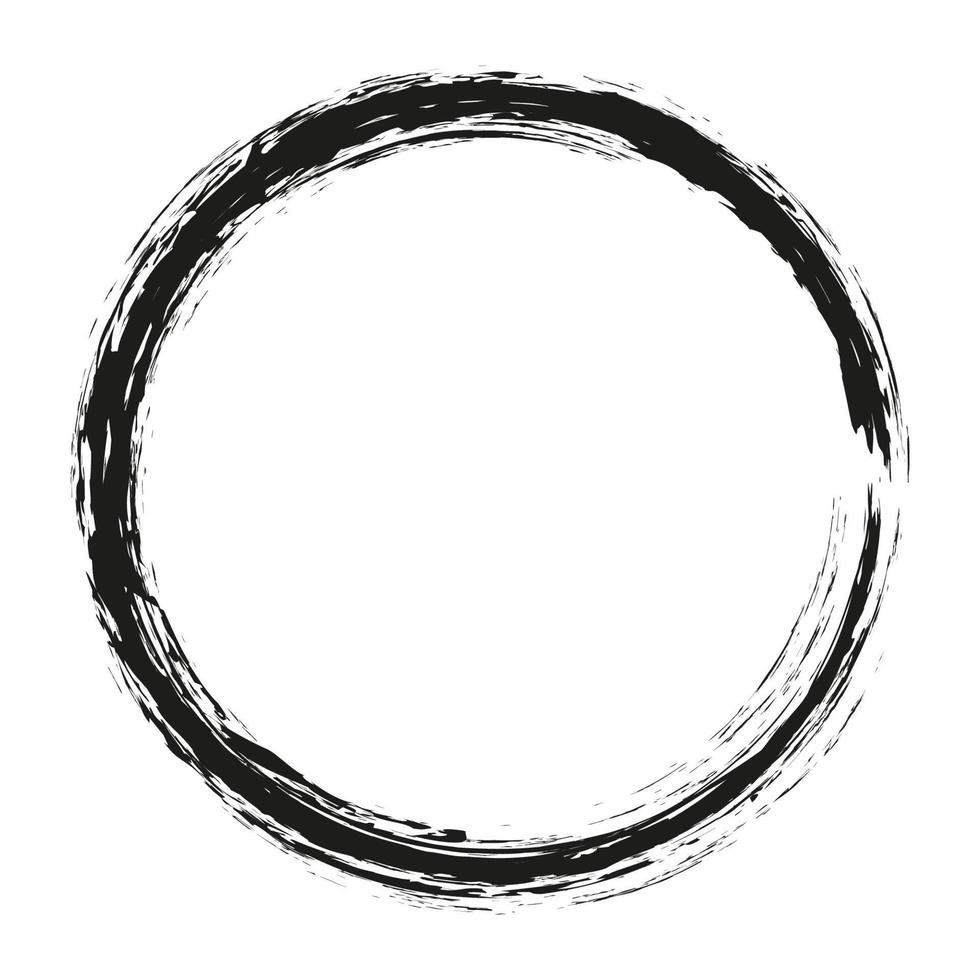 zwarte cirkel kwast textuur vector