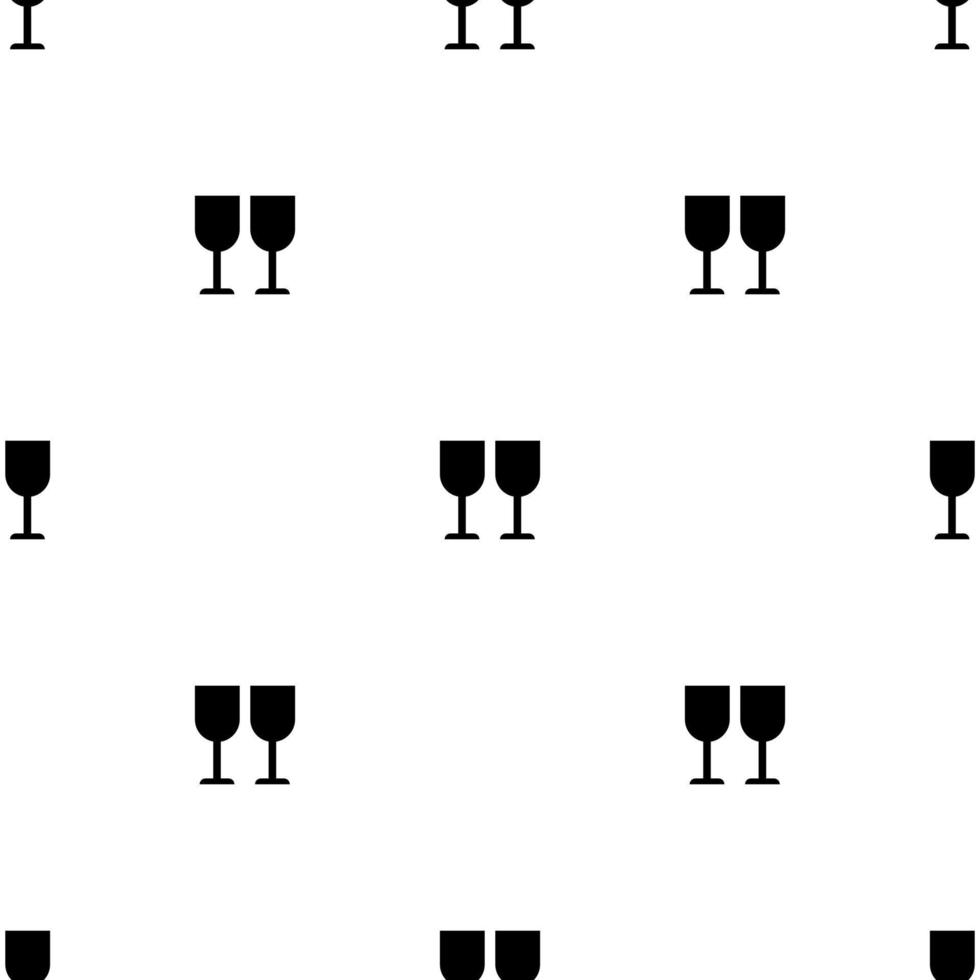 naadloze patroon met twee glazen op een witte achtergrond. vectorillustratie voor ontwerp, web, inpakpapier, stof, behang vector