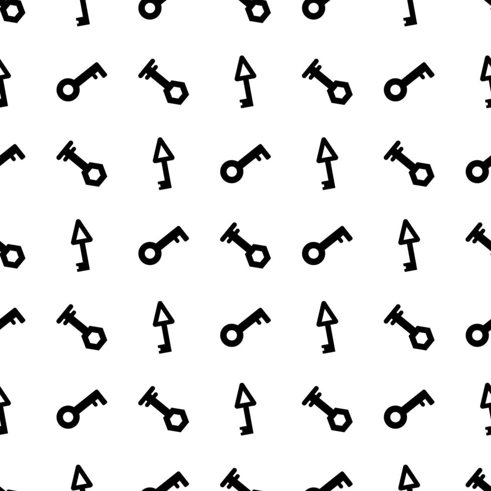 naadloos patroon met zwart silhouet van belangrijke pictogrammen op witte achtergrond. vectorillustratie voor ontwerp, web, inpakpapier, stof, behang. vector