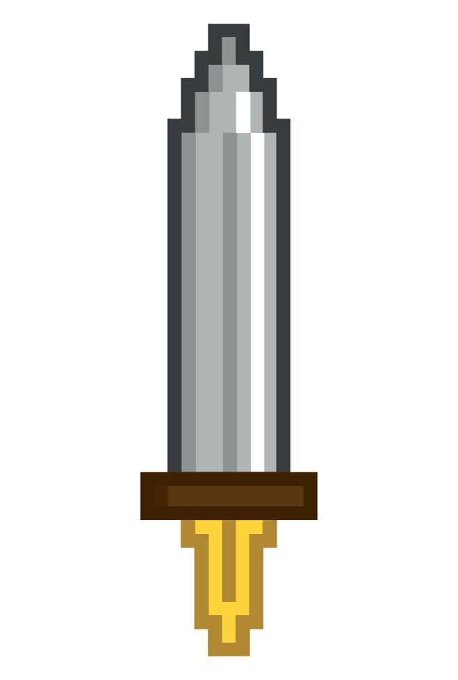 pixel zwaard icoon vector