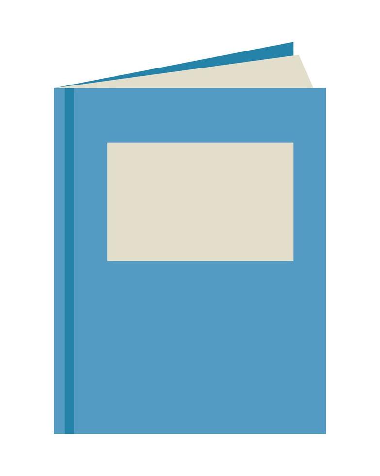 blauw leerboek gesloten vector