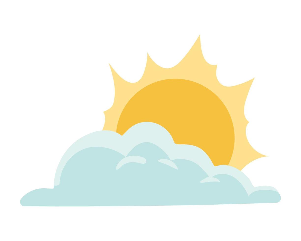 zon en wolk vector