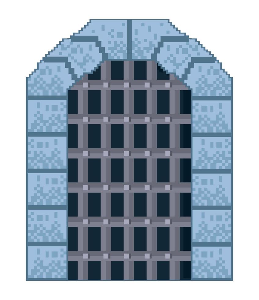 kasteelpoort pixelart vector