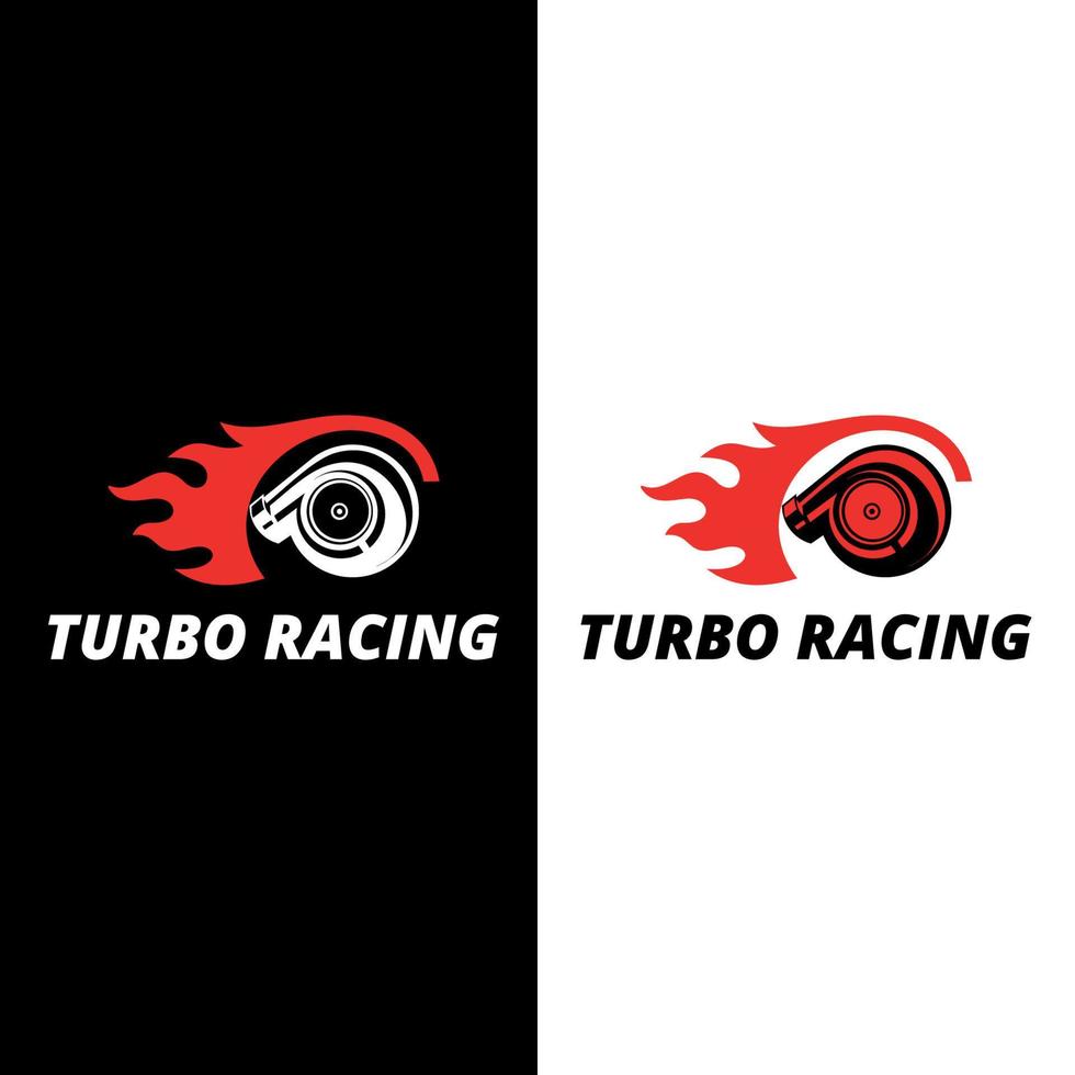 logo turbo-ontwerpen eenvoudig en elegant. auto logo ontwerp vector