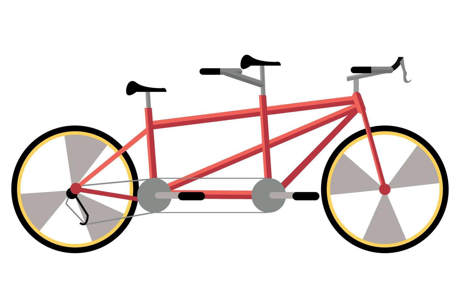 tandem fietsvoertuig vector