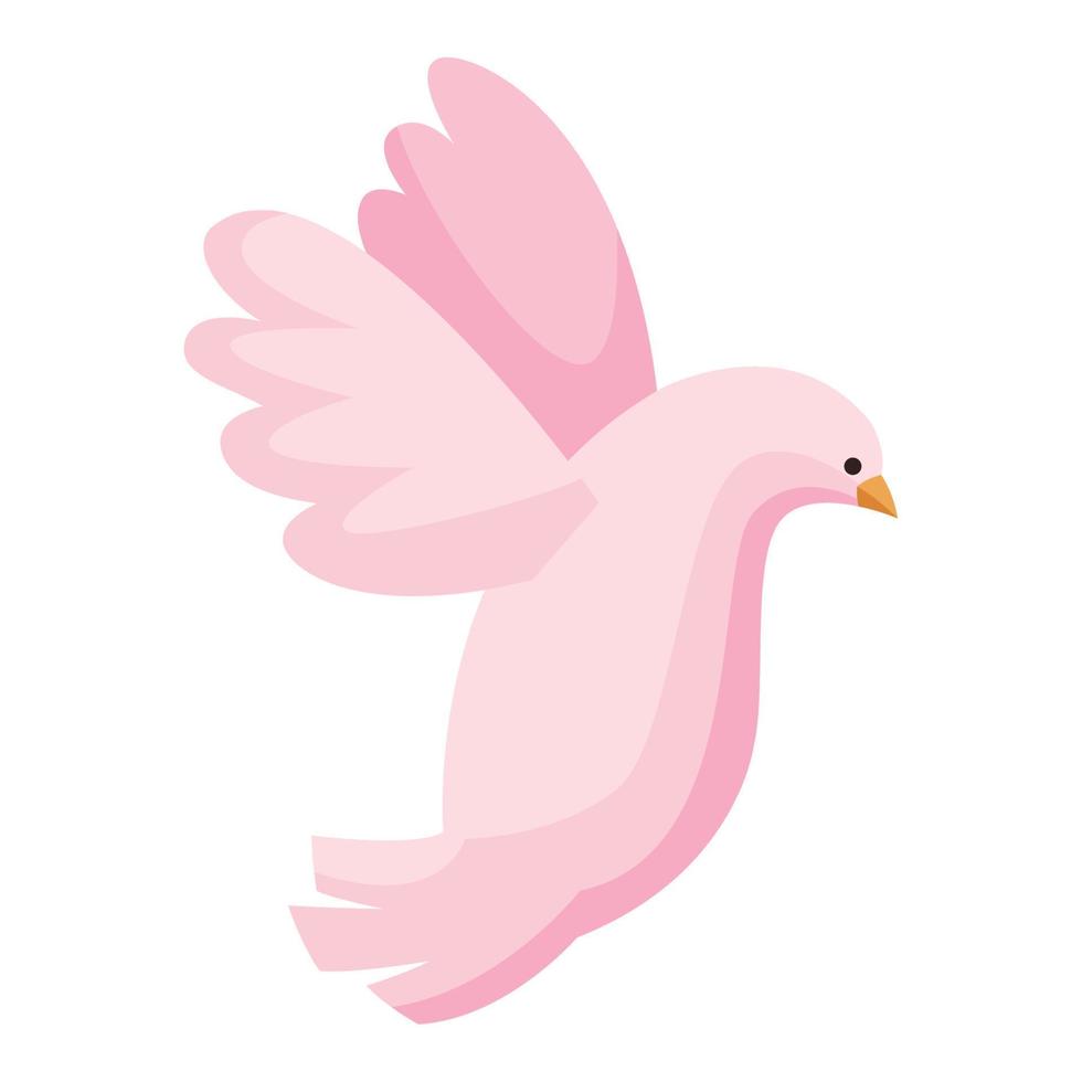 roze duif vogel vliegen vector