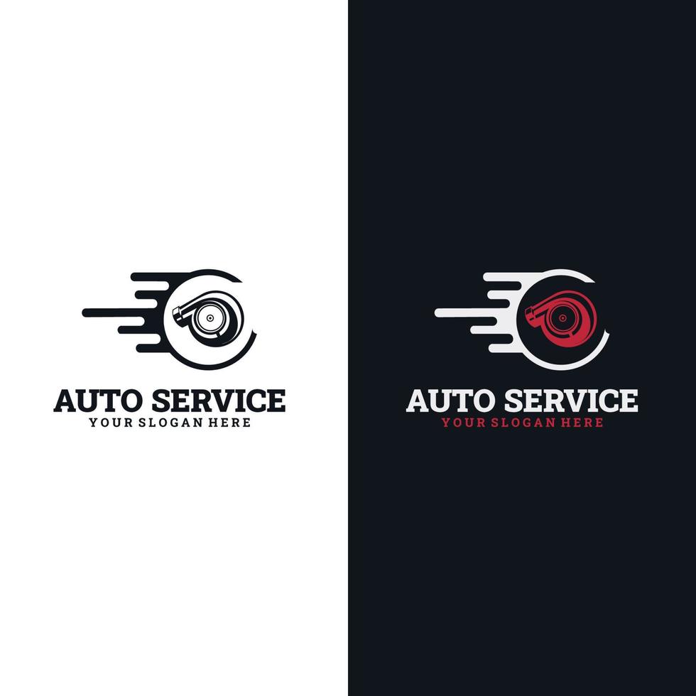 logo turbo-ontwerpen eenvoudig en elegant. auto logo ontwerp vector