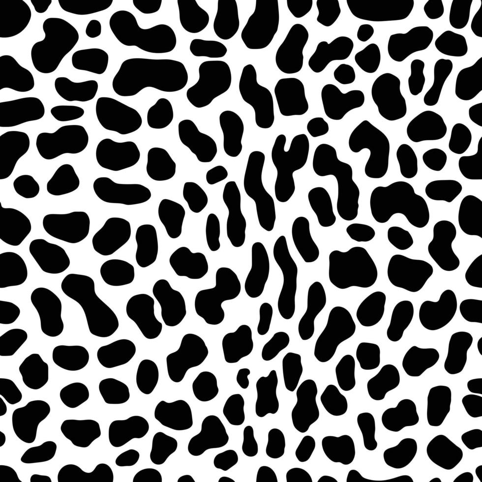 vector zwarte luipaard print patroon dierlijke naadloze. luipaardvel abstract voor afdrukken, snijden en knutselen, ideaal voor mokken, stickers, stencils, web, omslag. muurstickers, woondecoratie en meer.