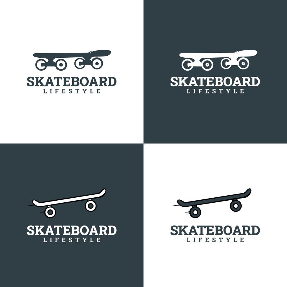 skateboard club-logo. skateboard-logo. skateboard bouwen bedrijfslogo, skateboard icoon. vector