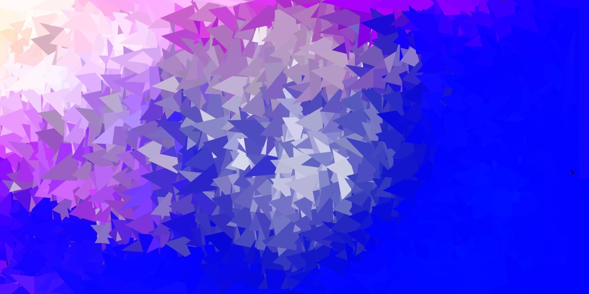 lichtroze, blauw vector driehoek mozaïek ontwerp.