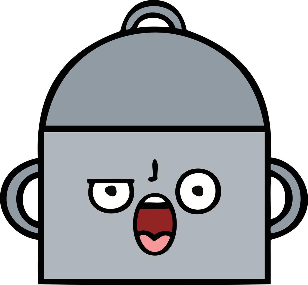 leuke cartoon kookpot vector