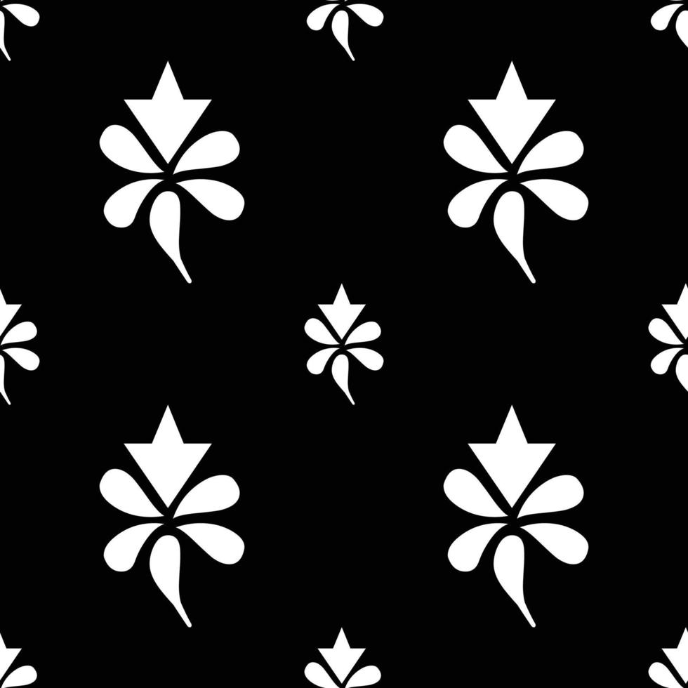 vector set van abstracte bloemen. naadloze sier bloemmotief in de stijl van de vele soorten bloemen op zwart-witte achtergrond.