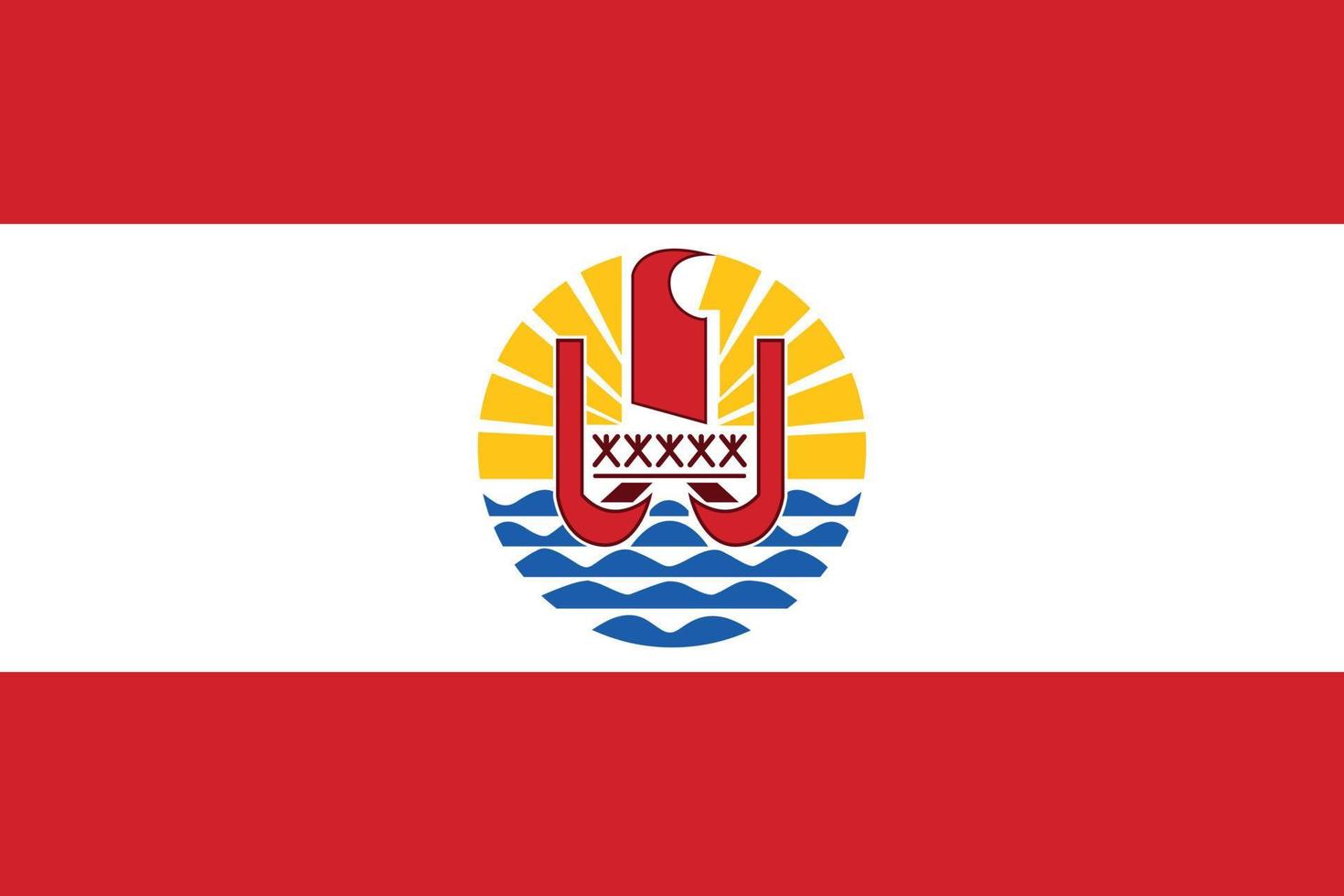 vlag van Frans-Polynesië vector