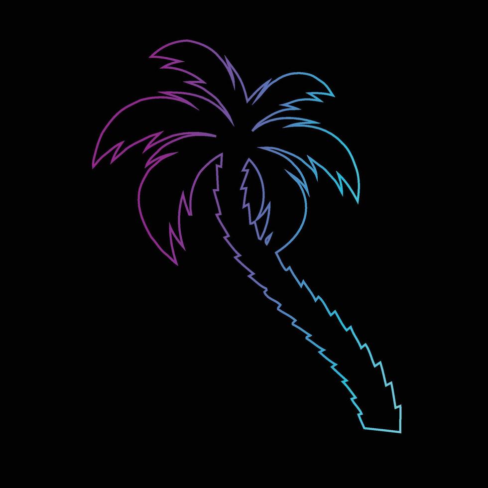 palmboom zomer logo sjabloon vectorillustratie vector