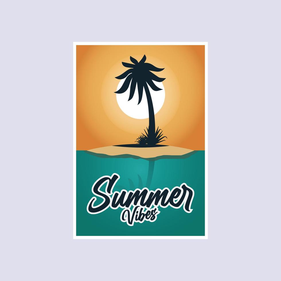 zomer vibes merchandise silhouet t-shirt design.summer logo pictogram sjabloon vector afbeelding