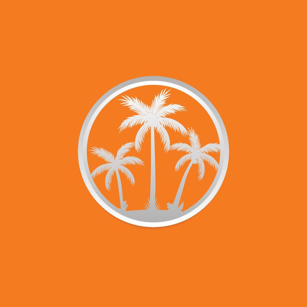 palmboom zomer logo sjabloon vectorillustratie vector