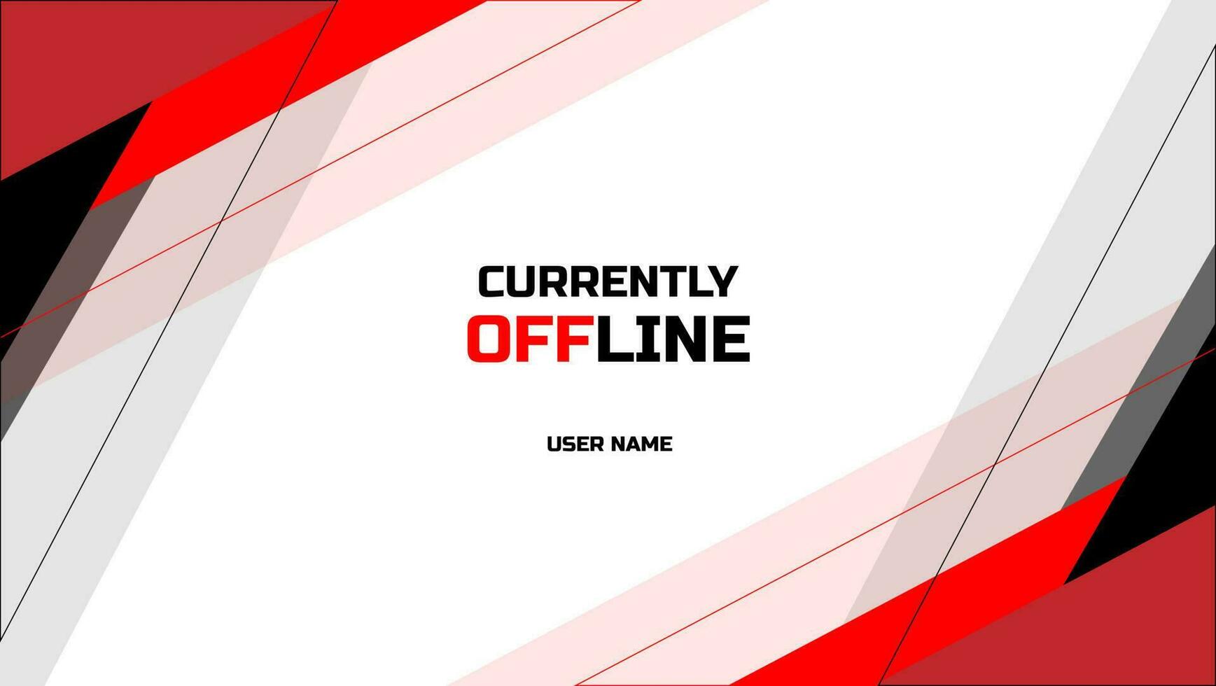 momenteel offline streaming banner achtergrond voor streamer vector