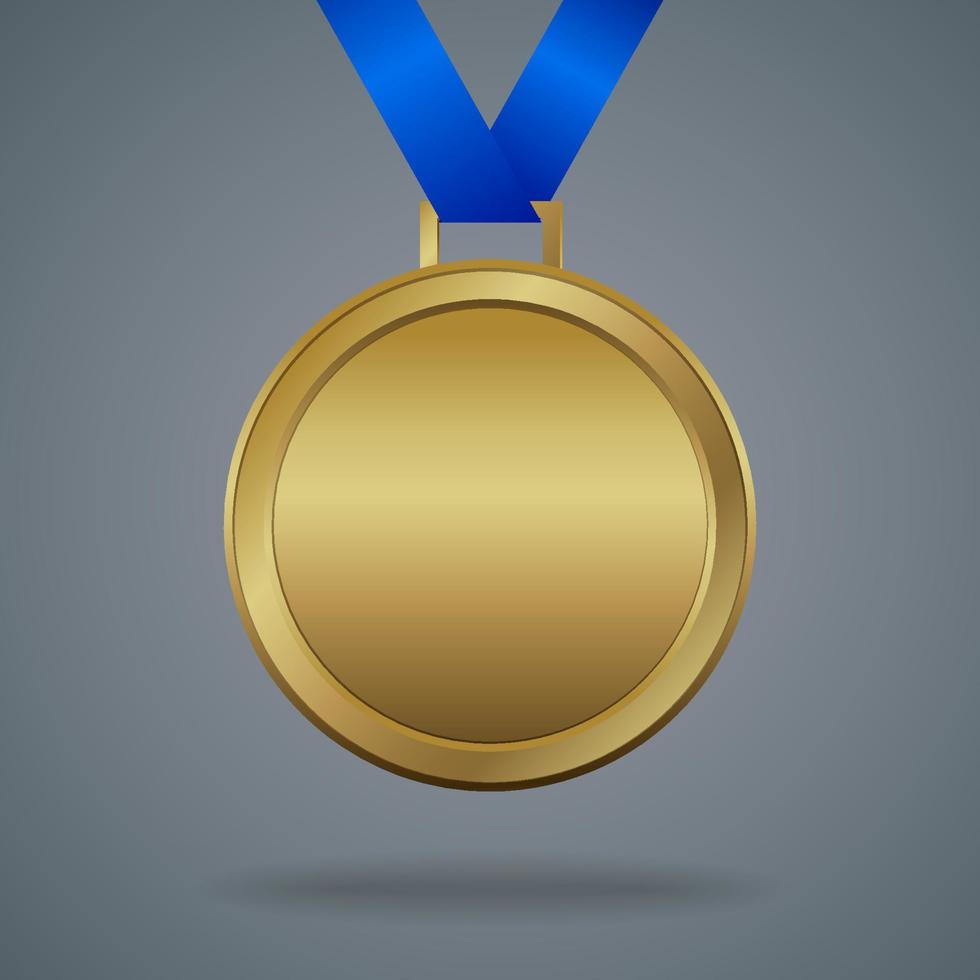 gouden medaille mockup vector