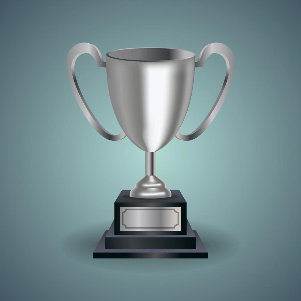 zilveren trofee mockup vector